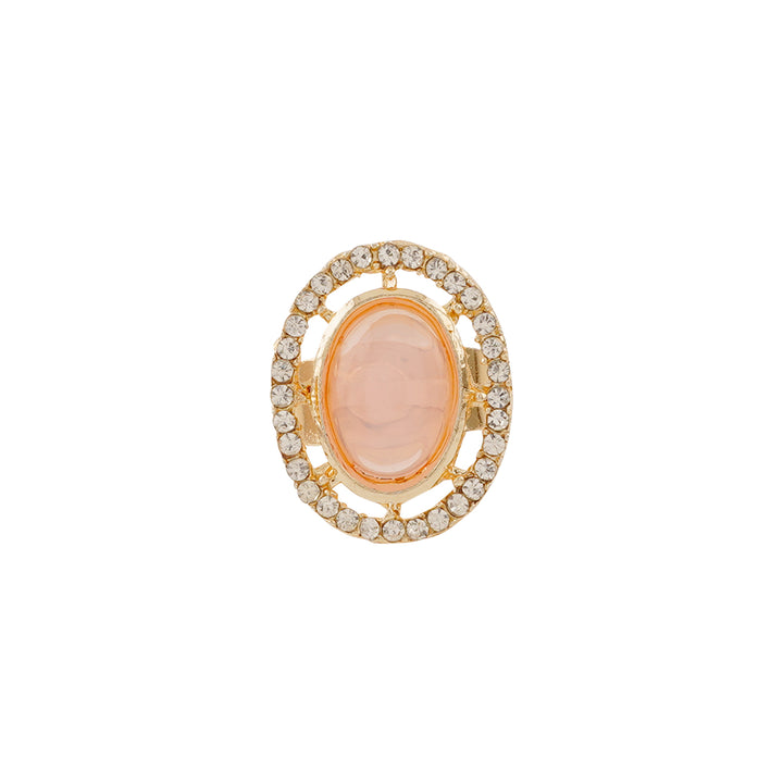 Teejh Parina Peach and Gold Necklace Set