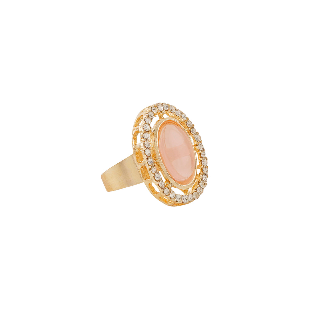 Teejh Parina Peach and Gold Necklace Set