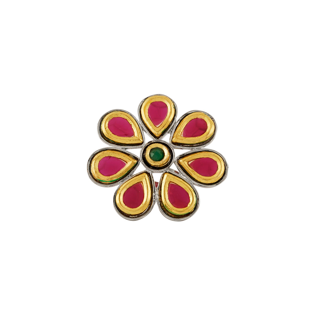 Teejh Drishi Red and Gold Ring