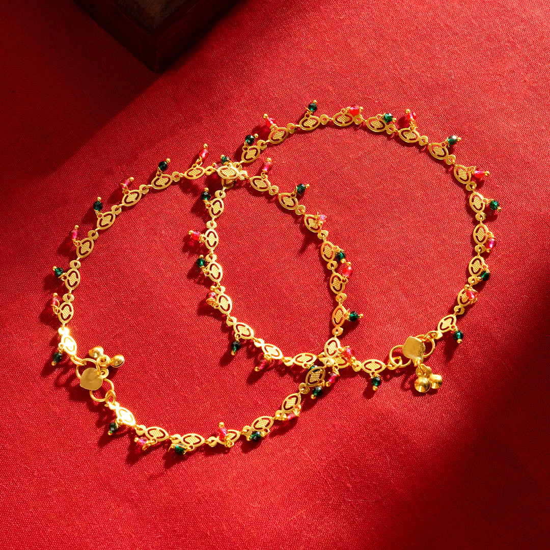 Teejh Swarna Sringar Gold Payal