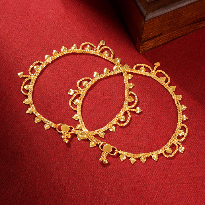 Teejh Roshni Raga Gold Payal