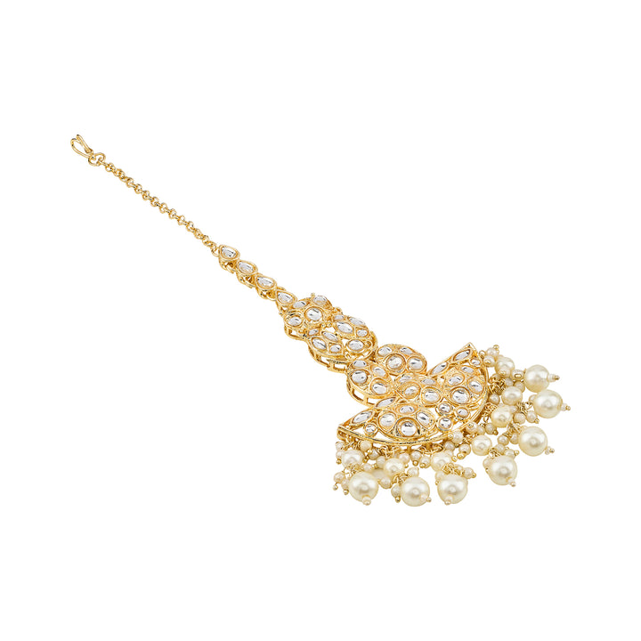 Teejh Mihika Pearl and Polki Gold Maangtika