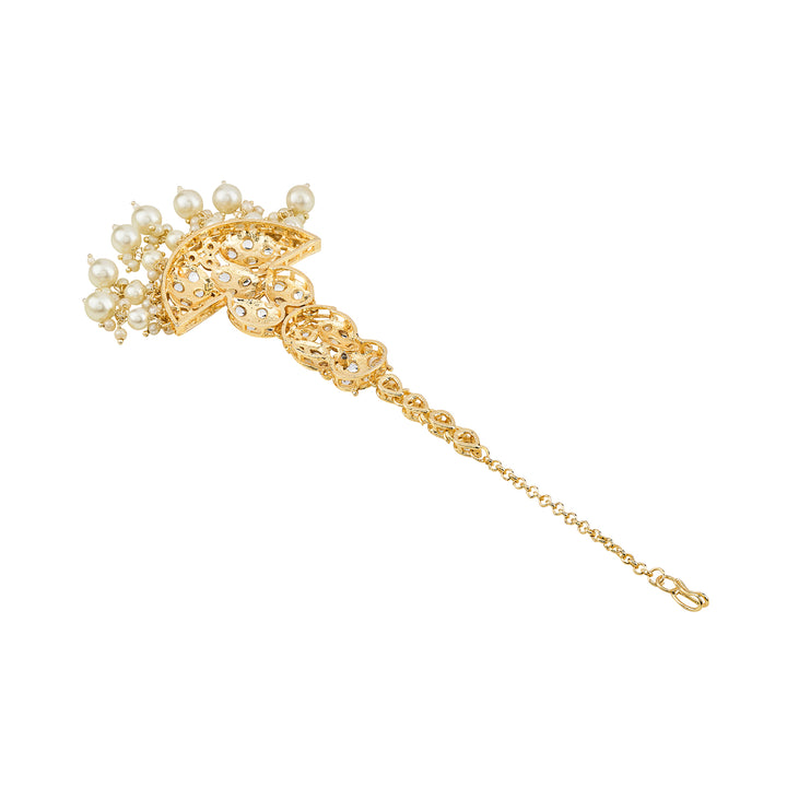 Teejh Mihika Pearl and Polki Gold Maangtika