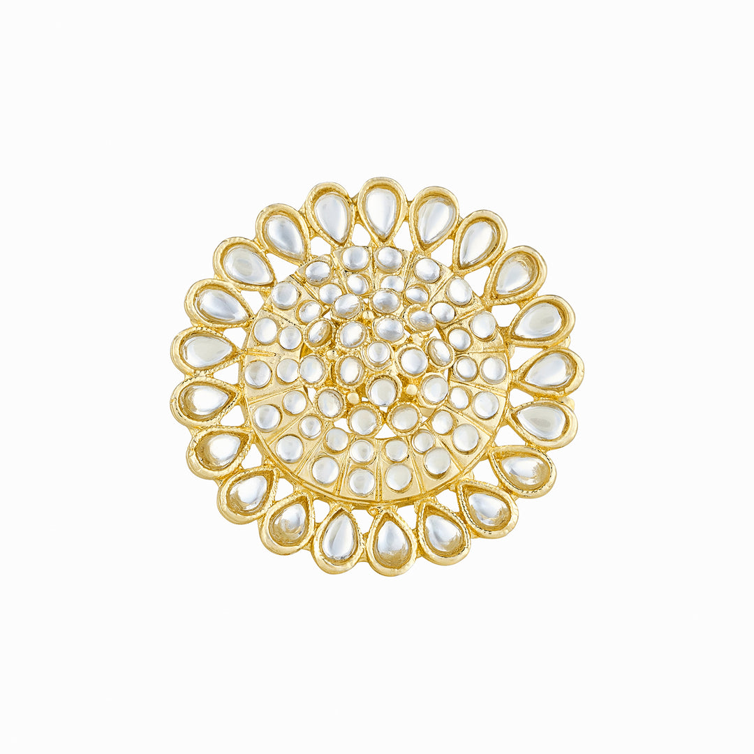 Teejh Fulora Polki Gold Ring