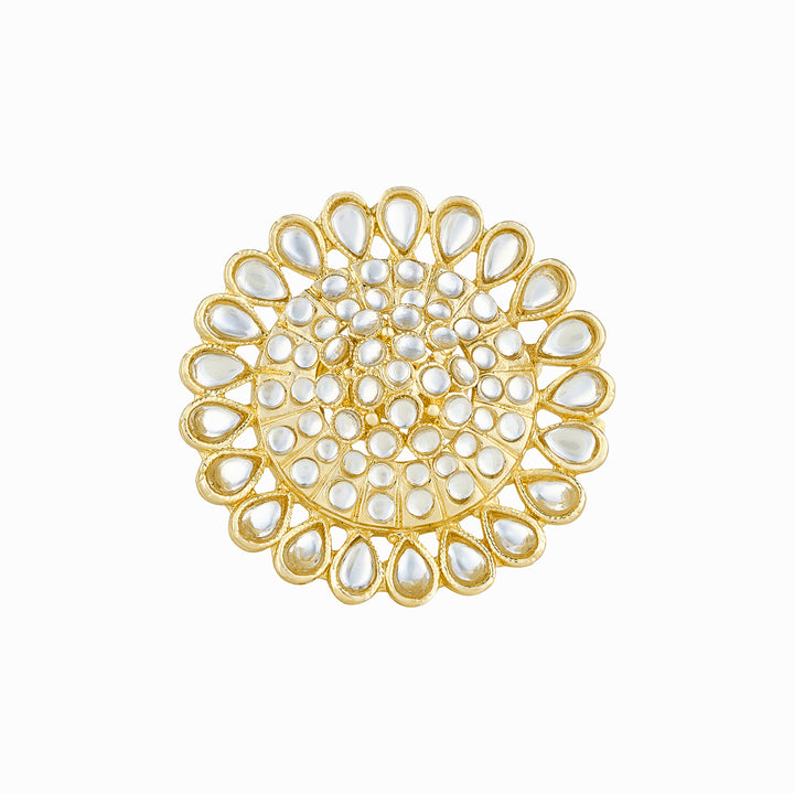 Teejh Fulora Polki Gold Ring