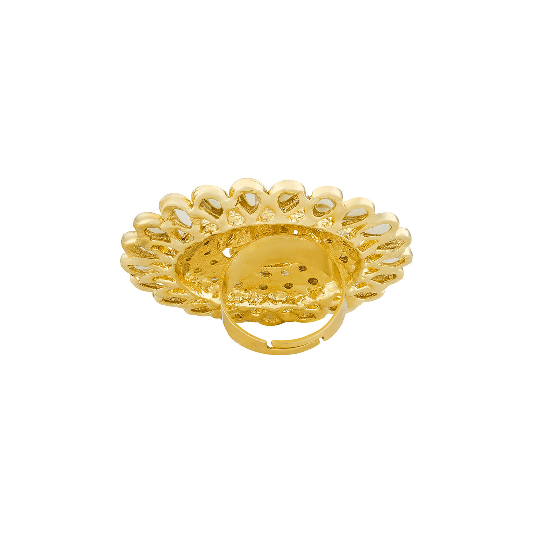 Teejh Fulora Polki Gold Ring