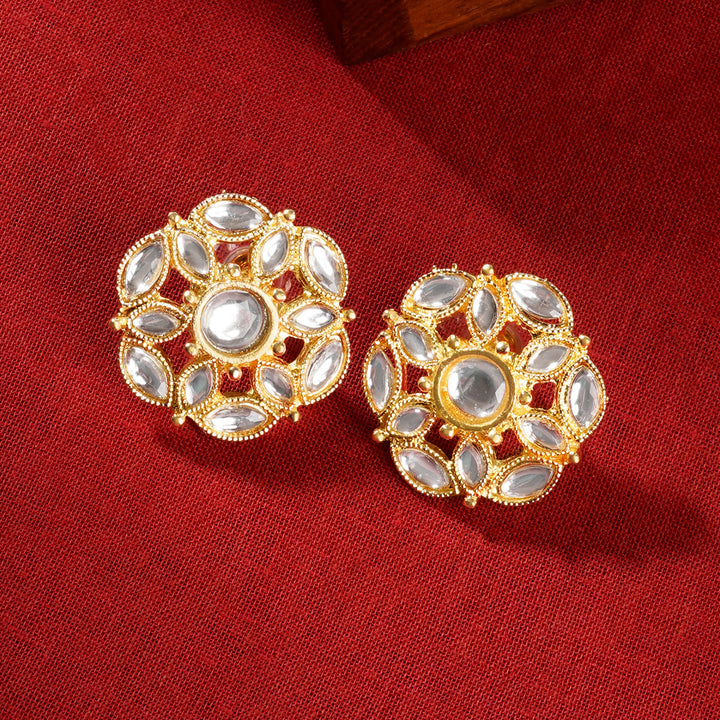Teejh Varnika Polki Gold Studs