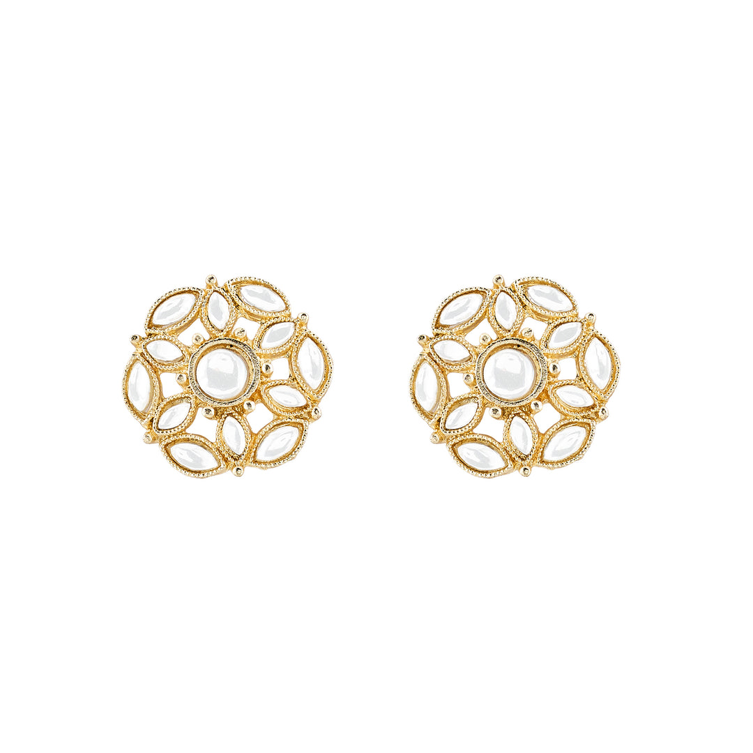 Teejh Varnika Polki Gold Studs