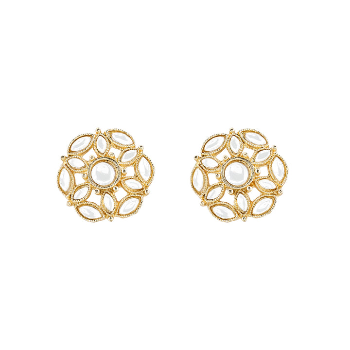 Teejh Varnika Polki Gold Studs