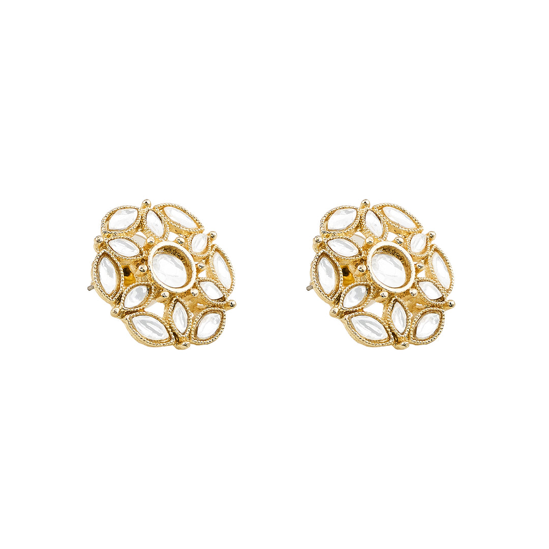 Teejh Varnika Polki Gold Studs