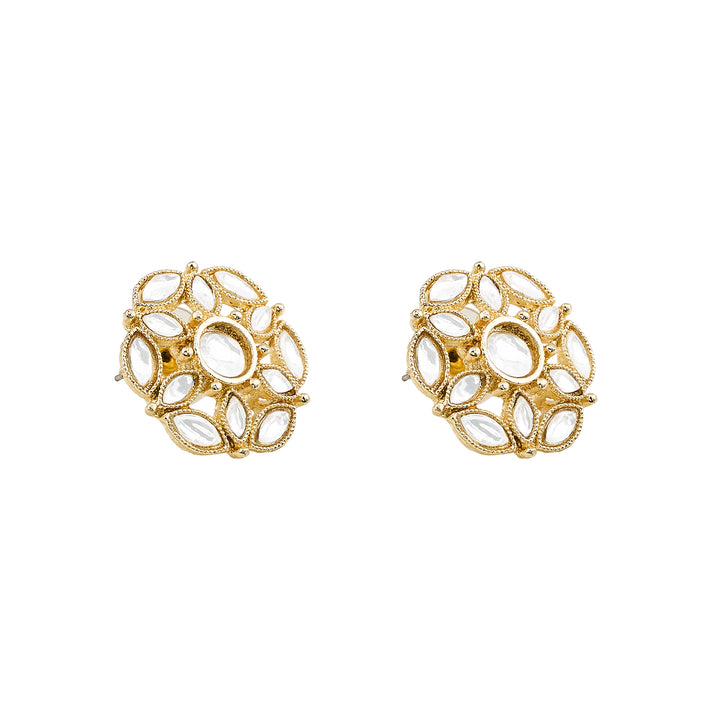 Teejh Varnika Polki Gold Studs