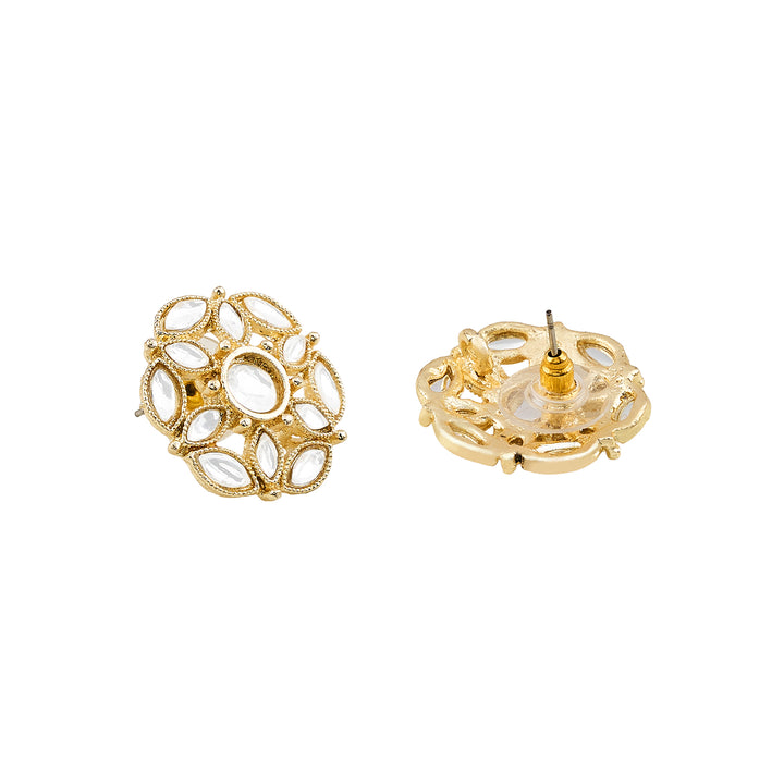 Teejh Varnika Polki Gold Studs
