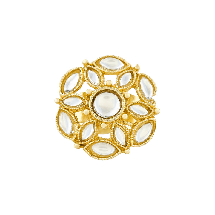 Teejh Varnika Polki Gold Ring