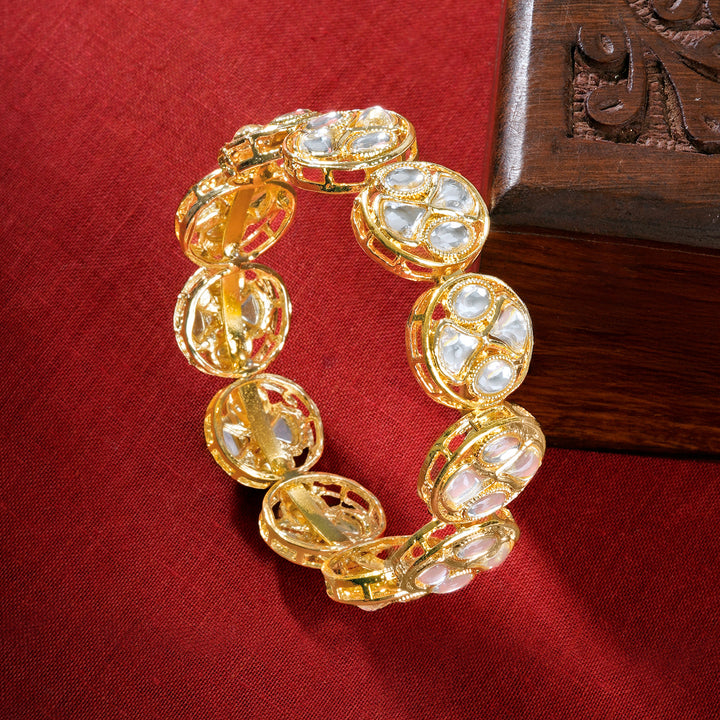 Teejh Shailee Gold and Kundan Bracelet