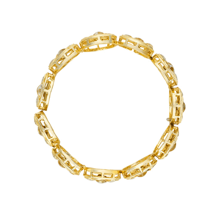 Teejh Shailee Gold and Kundan Bracelet