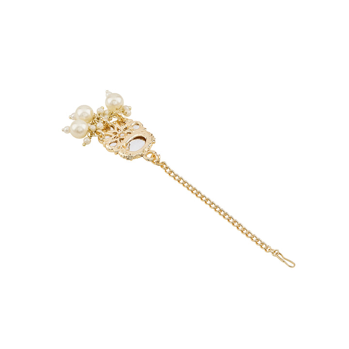 Teejh Kalika White and Gold Necklace set