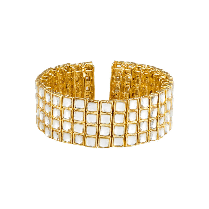 Teejh Kaarvi Square stone Gold Bracelet