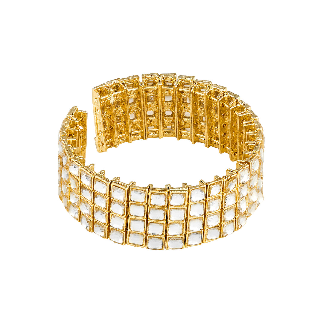 Teejh Kaarvi Square stone Gold Bracelet