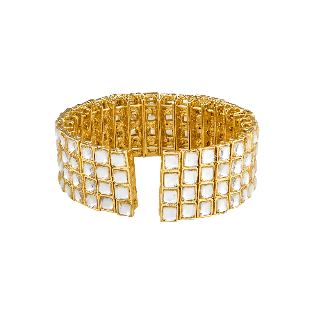 Teejh Kaarvi Square stone Gold Bracelet