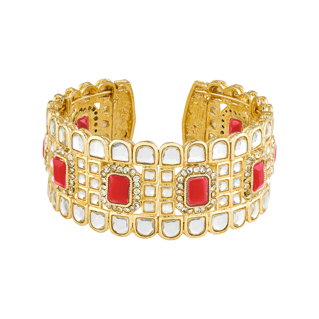 Teejh Kaarvi Red stone Gold Bracelet