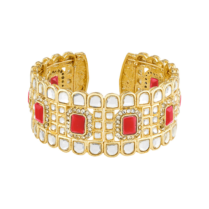 Teejh Kaarvi Red stone Gold Bracelet