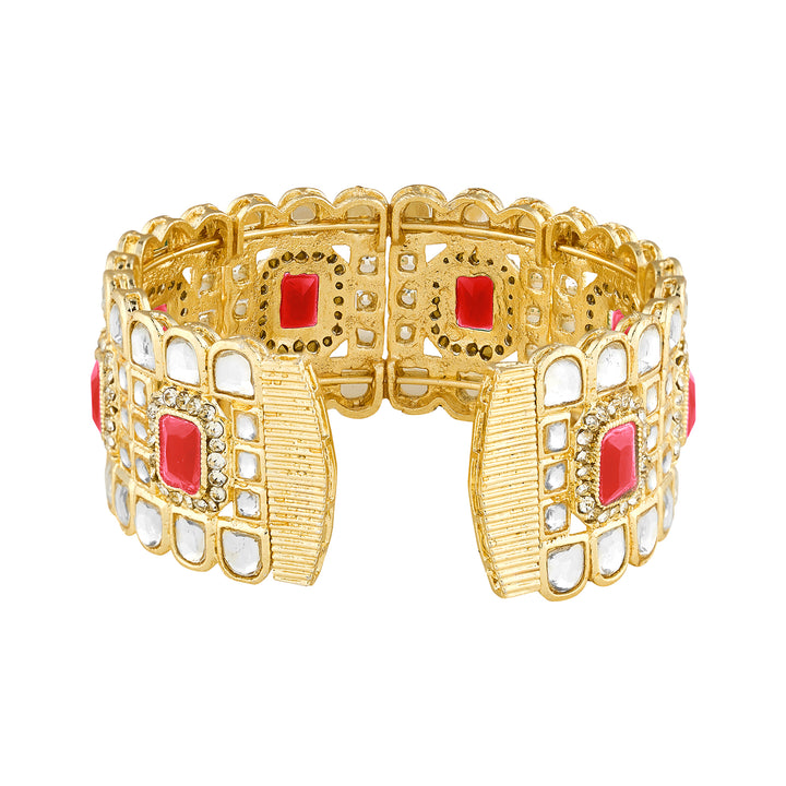 Teejh Kaarvi Red stone Gold Bracelet