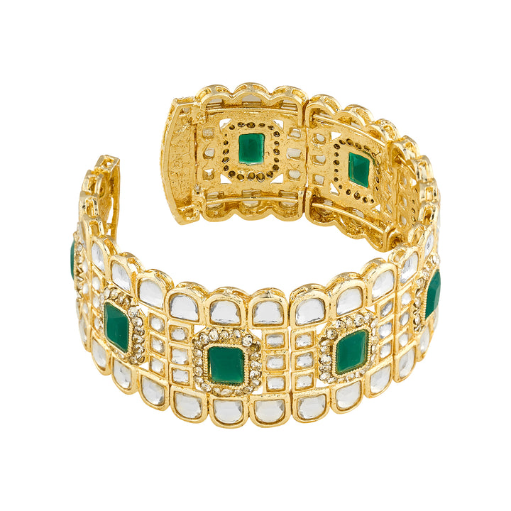 Teejh Kaarvi Green stone Gold Bracelet