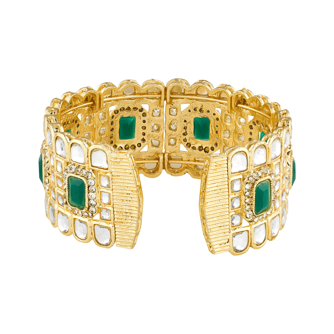 Teejh Kaarvi Green stone Gold Bracelet