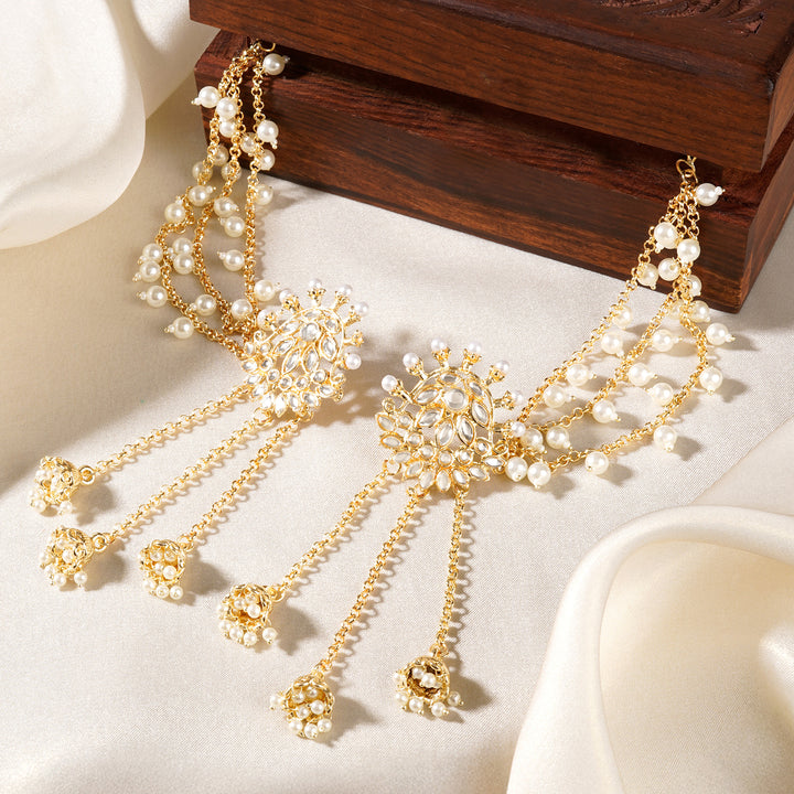 Teejh Champa Gold Polki Kanchain Earrings