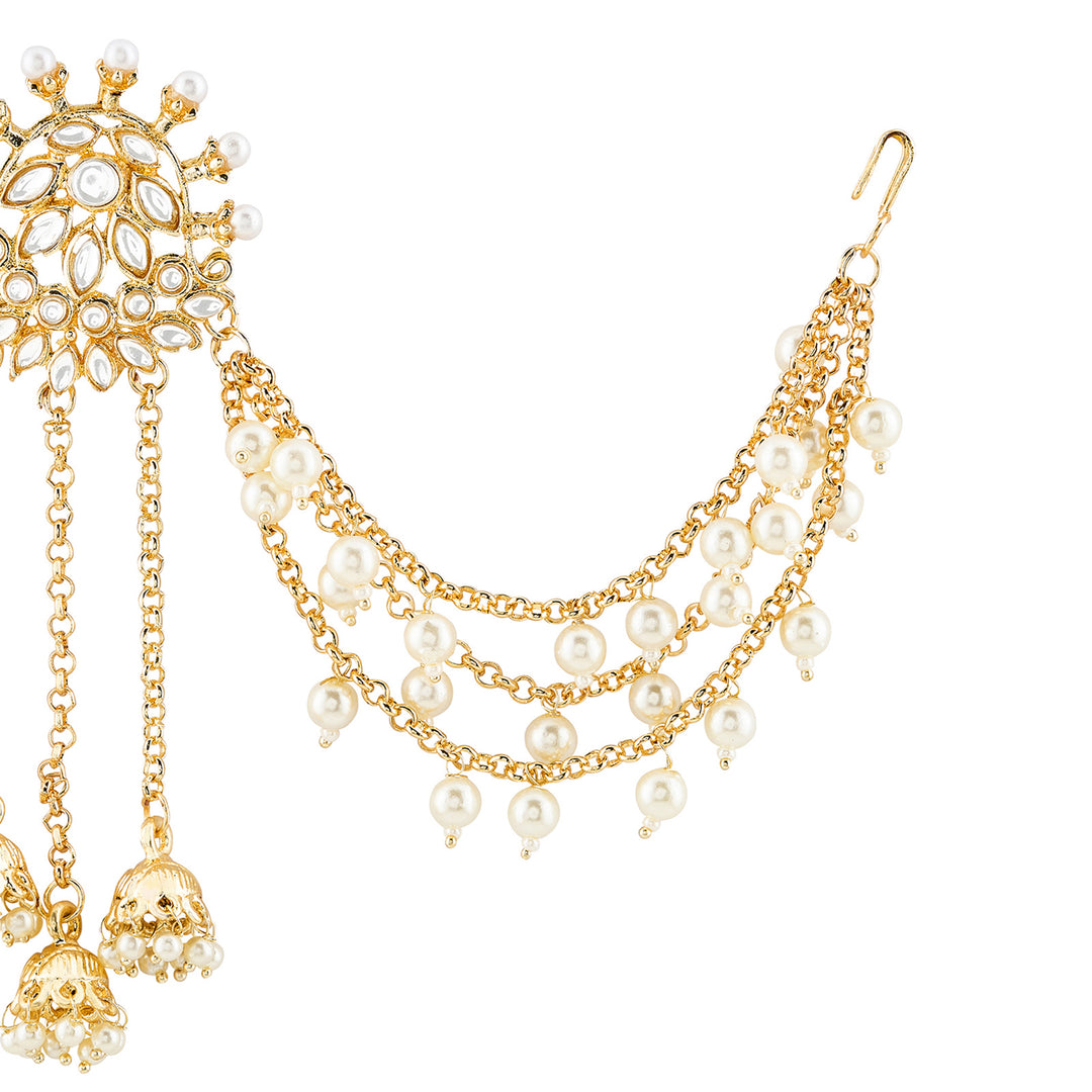 Teejh Champa Gold Polki Kanchain Earrings