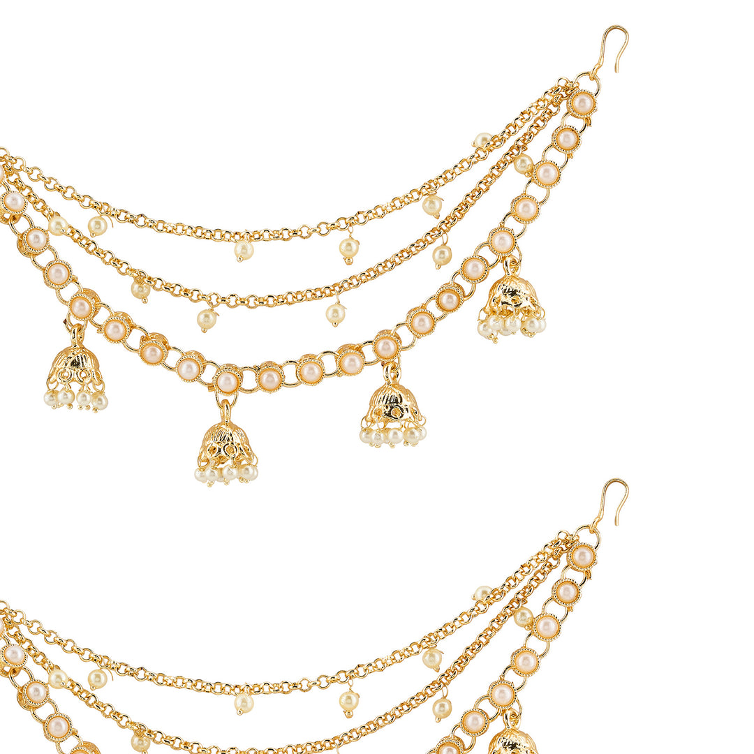 Teejh Sumana Gold Polki Kanchain Earrings
