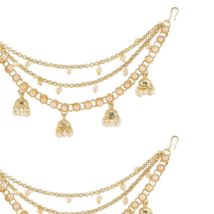 Teejh Sumana Gold Polki Kanchain Earrings