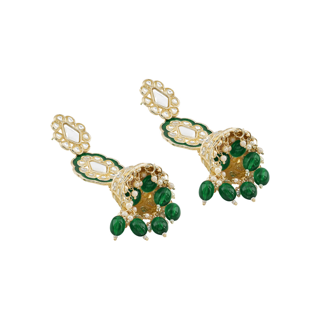Teejh Seher Green Gold Earrings