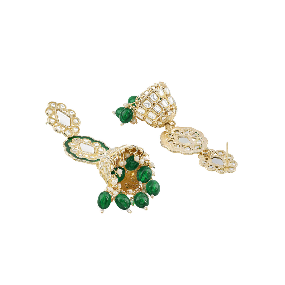 Teejh Seher Green Gold Earrings