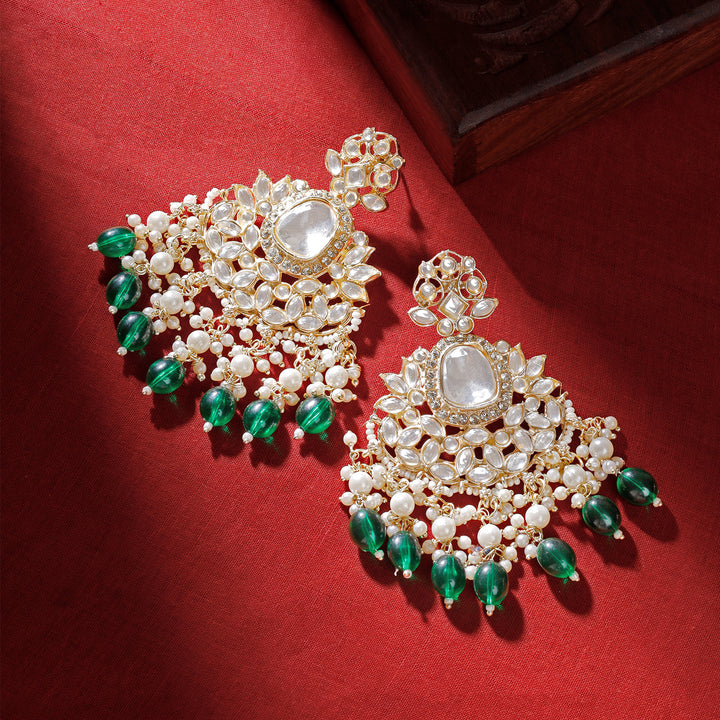 Teejh Sarai Green Gold Earrings