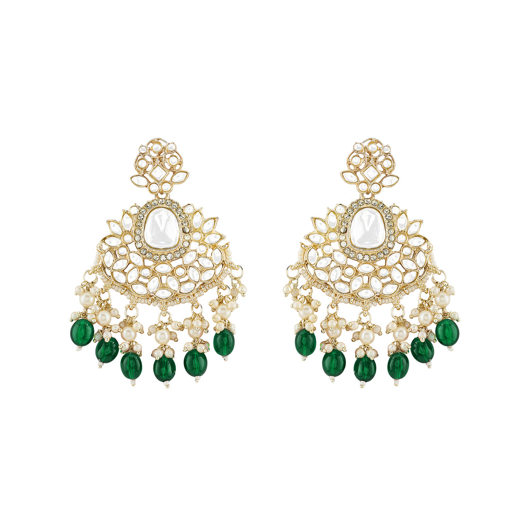 Teejh Sarai Green Gold Earrings