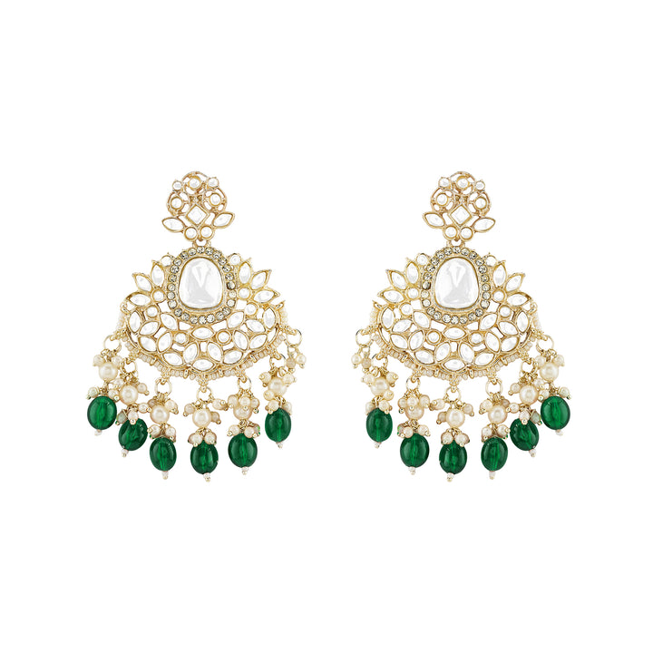 Teejh Sarai Green Gold Earrings