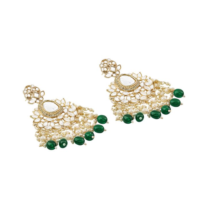 Teejh Sarai Green Gold Earrings