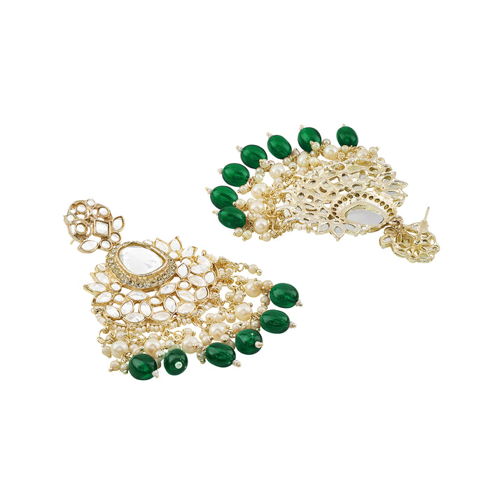 Teejh Sarai Green Gold Earrings