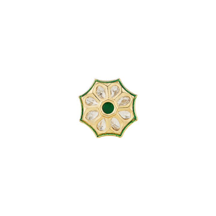 Teejh Raaya Green and Gold Ring