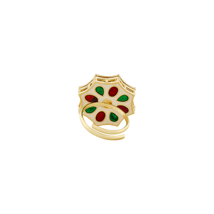 Teejh Raaya Green and Gold Ring