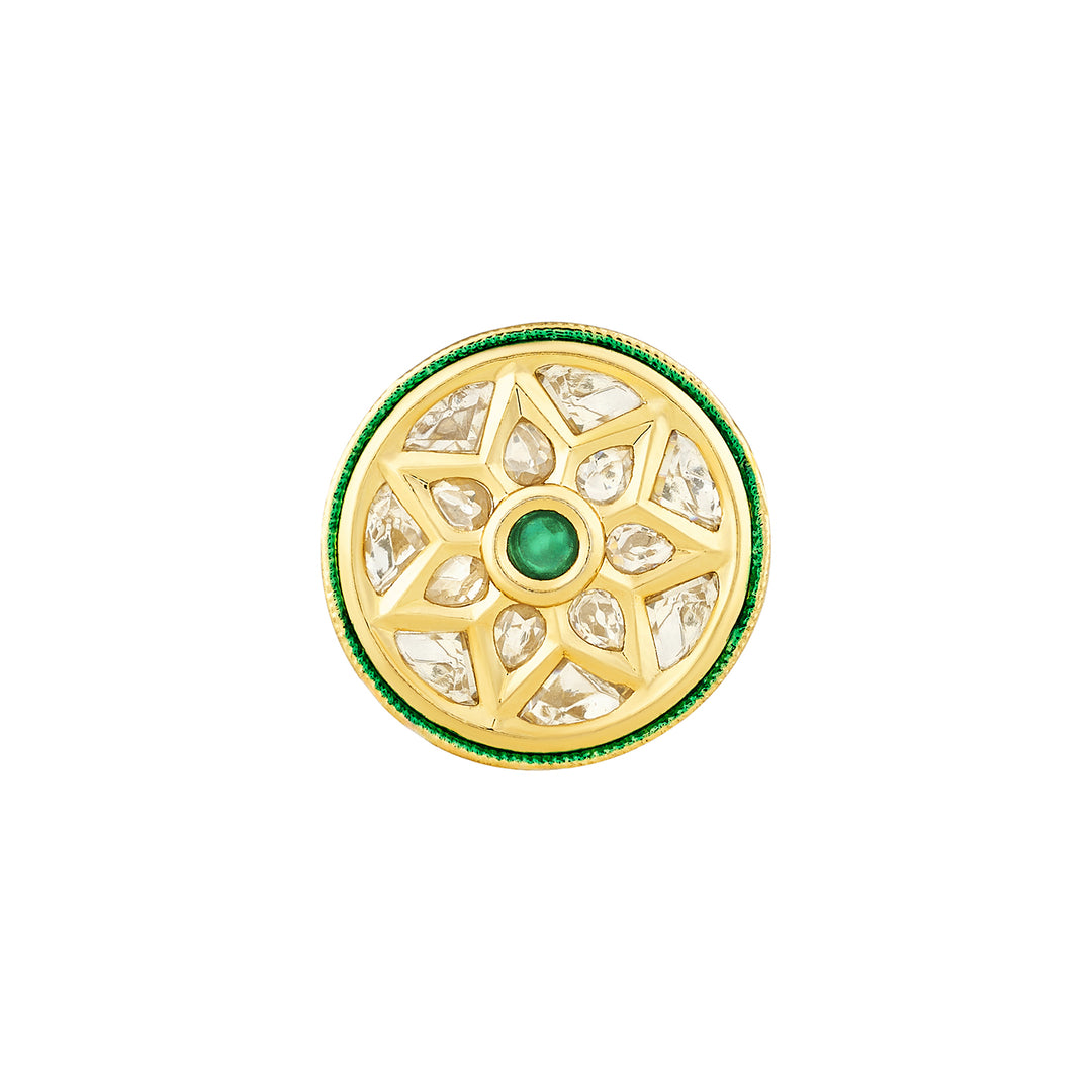 Teejh Lakya Green and Gold Ring