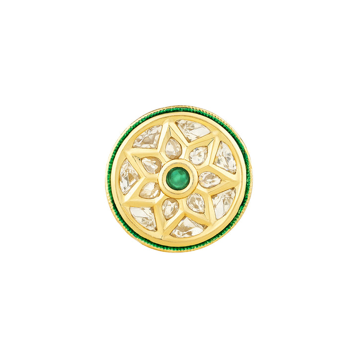 Teejh Lakya Green and Gold Ring