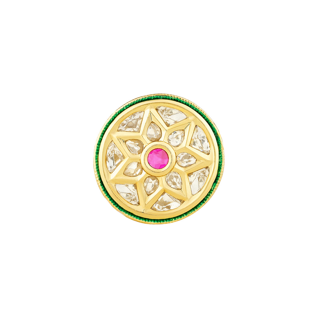 Teejh Lakya Red and Gold Ring