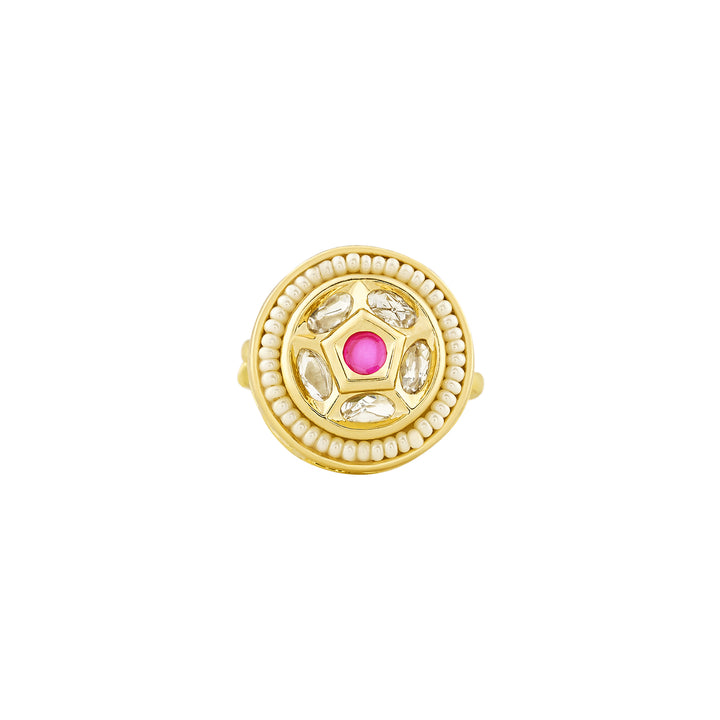 Teejh Romiha Red and Gold Ring