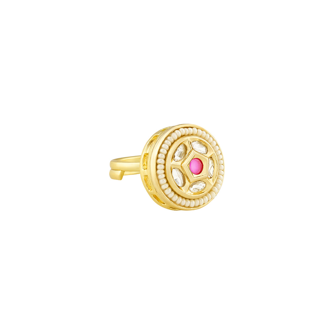 Teejh Romiha Red and Gold Ring
