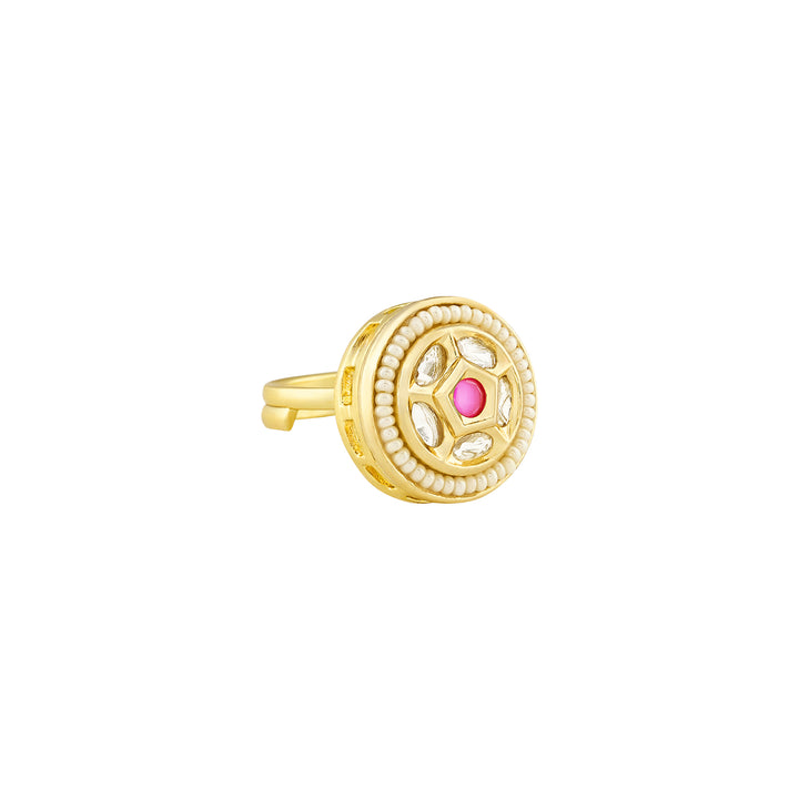 Teejh Romiha Red and Gold Ring
