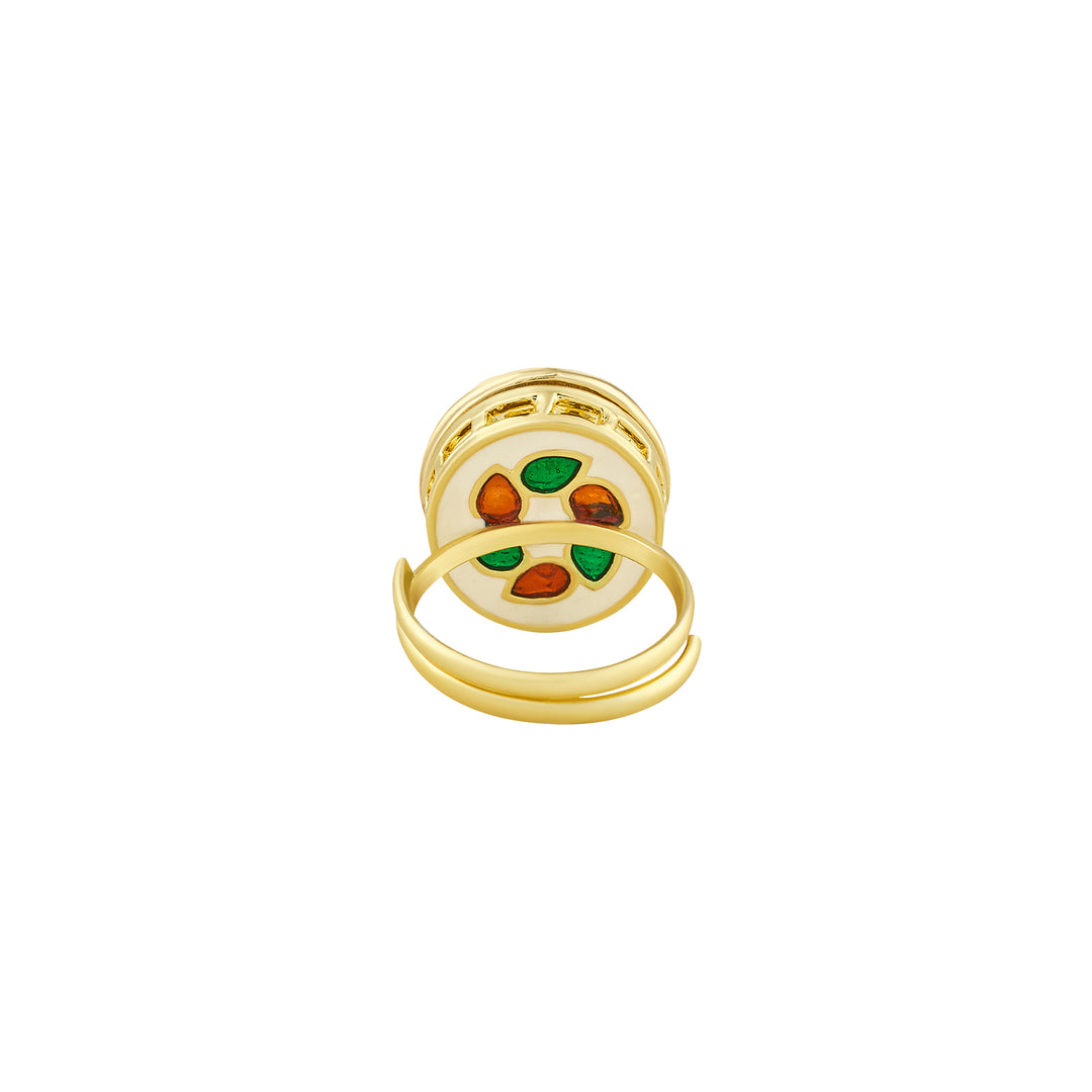 Teejh Rishina Red and Gold Ring