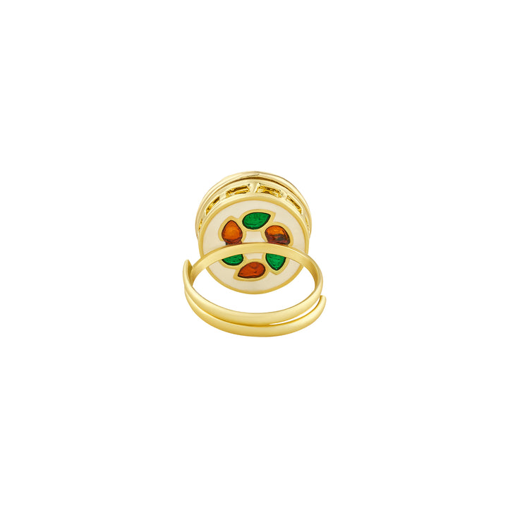 Teejh Rishina Red and Gold Ring