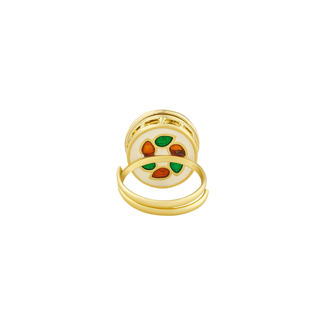Teejh Rishina Green and Gold Ring